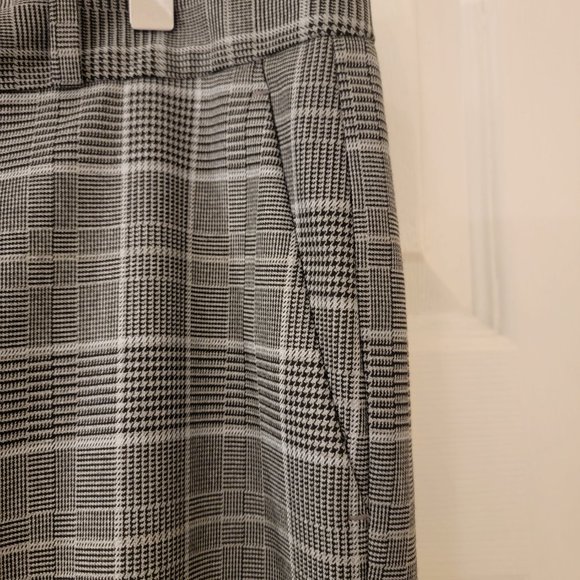 Banana Republic Ryan Pant Size 6 Gray Black Plaid Straight Leg Mid Rise NWOT NEW - Picture 5 of 8